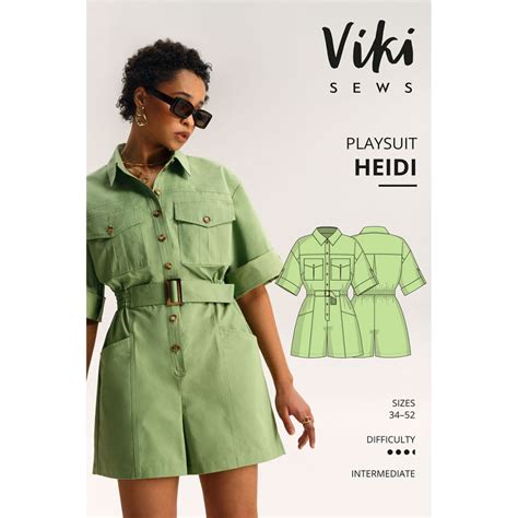 Heidi Playsuit Viki Sews Sewing Pattern Size 6 24 Sew Essential