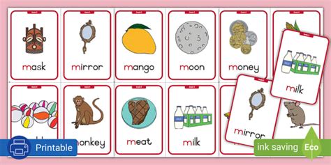 FREE Gr R Phonics M Flashcards Lehrer Gemacht Twinkl