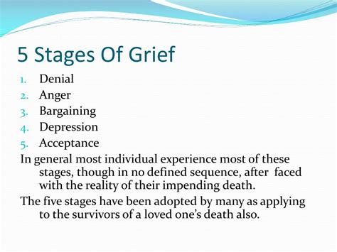 PPT - The 5 stages of Grief PowerPoint Presentation, free download - ID ...