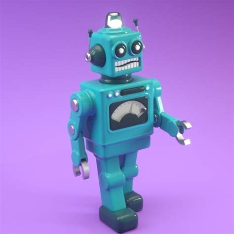 Vintage Toy Robot | CGTrader