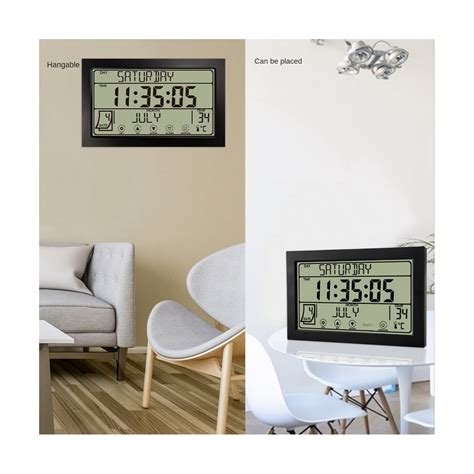 Trjgtas Digital Wall Clock, Digital Clock Battery Operated, 8Inch Desk ...