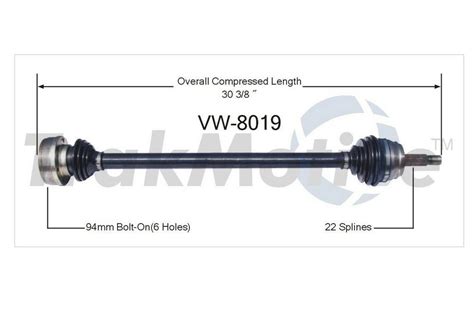 Vw Cv Axle Shaft Front Passenger Side Aftermarket Vw Surtrack