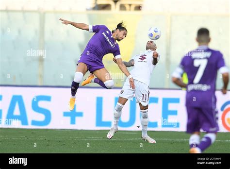 Jose Martin Caceres Silva (Fiorentina)Simone Zaza (Torino) during the Italian “ Serie A" match ...