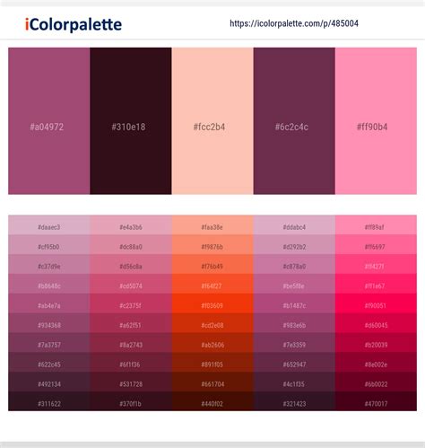 130+ Latest Color Schemes with Pink Salmon Color tone combinations ...