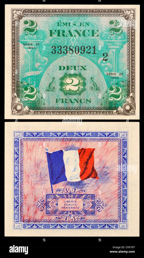 Military Currency Issued To Allied Troops During Ww2 Two Francs