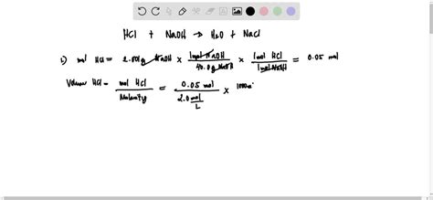 Solved What Volume Of M Naoh Solution Is Needed To Completely