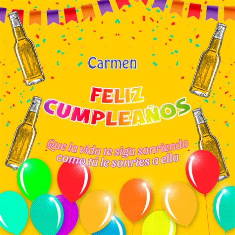 Feliz Cumplea Os Carmen Im Genes Y Gifs De Happy Birthday