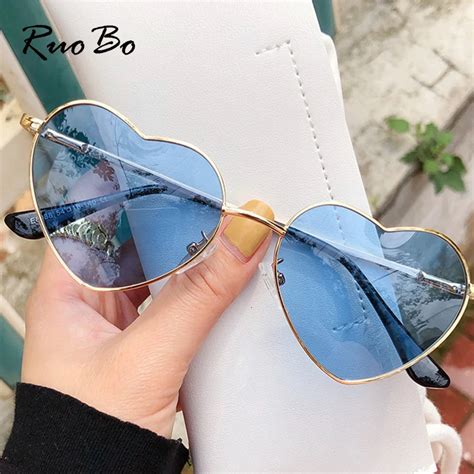 Ruobo Love Heart Shaped Polarized Sunglasses Women Men Sweet Design