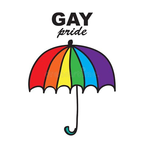 Paraguas del orgullo gay ilustración del vector Ilustración de