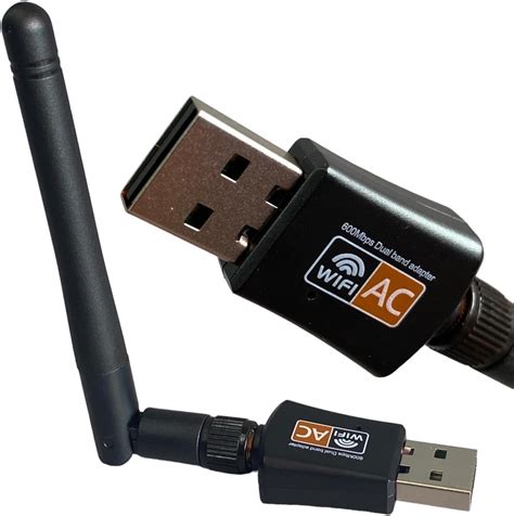 AC600 Mbps Dual Band Internet USB WiFi Adapter for desktop PC 2.4/5GHz ...