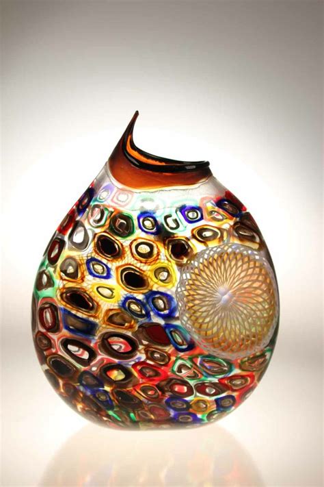 Murano Glass Studio Vase Lodario Glass Art Blown Glass Art