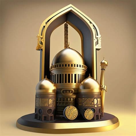 Premium AI Image | golden mosque