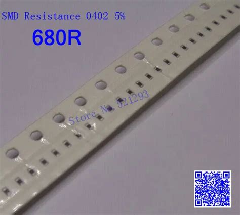 0402 Chip Resistor 1 16W 680 Ohm 680R 5 0402 SMD Resistors 500PCS LOT