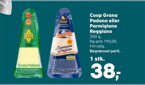 Coop Grana Padano Eller Parmigiano Reggiano Tilbud Hos Kvickly