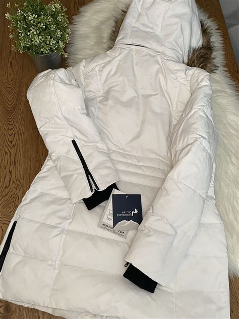 Arctic Expedition Quilted Down Coat Full Zip White Re Gem