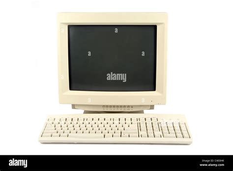 Isolated Old Desktop Computer Stock Photo Alamy