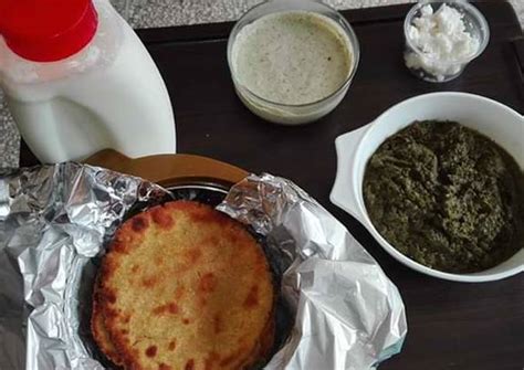 Sarson Ka Saag And Makki Ki Roti Lassi Podina Chutney And Makkan Recipe By Bushra Mazhar Cookpad