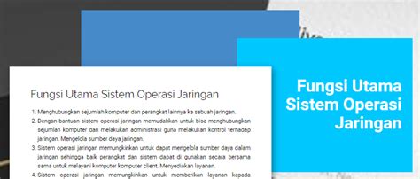 C Fungsi Utama Sistem Operasi Jaringan