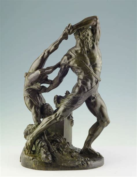 ANTONIO CANOVA Herkules Lichas Bronze Skulptur Figur Italien 1880