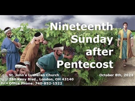 Nineteenth Sunday After Pentecost Youtube