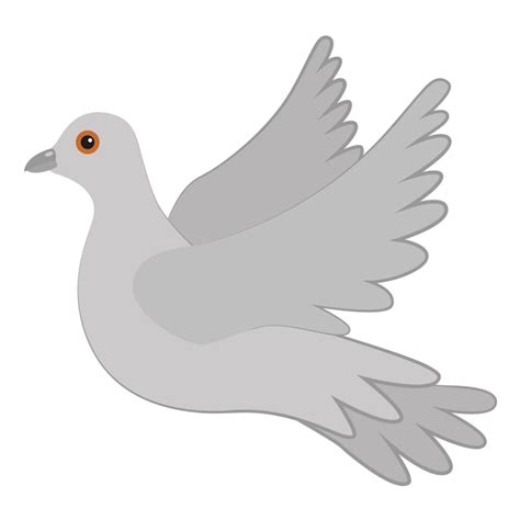 Premium Vector Pigeon Bird Flying Pigeon Flaps Its Wings Flat