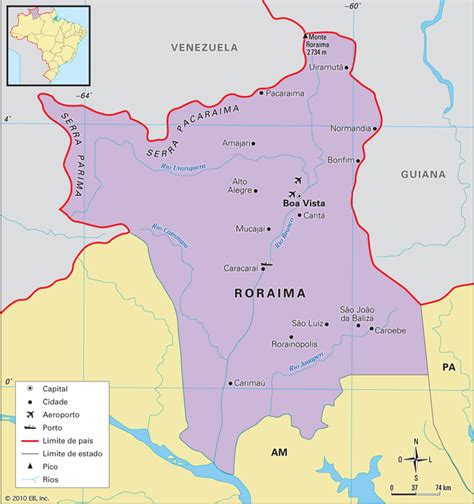 Blog De Geografia Mapa De Roraima