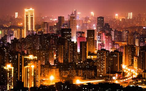 Chongqing Skyscraper Night HD Photography Preview | 10wallpaper.com