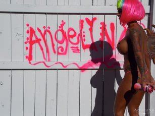 Angelina Valentine Tagging Her Name With Her Tits Out Photos