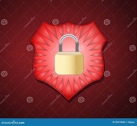 Shield With Lock For Security Stock Vector Illustration Of Internet Icon 20574685