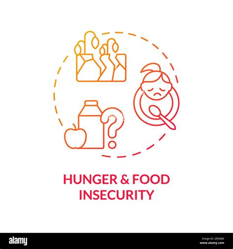 Hunger And Food Insecurity Red Gradient Concept Icon Stock Vector Image And Art Alamy