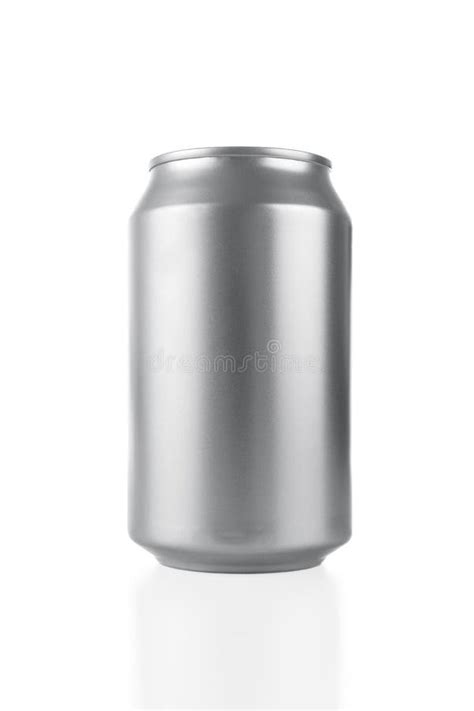 Bidon en aluminium blanc photo stock Image du bière 23475308