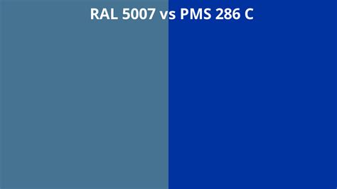 Ral 5007 Vs Pms 286 C Ral Colour Chart Uk