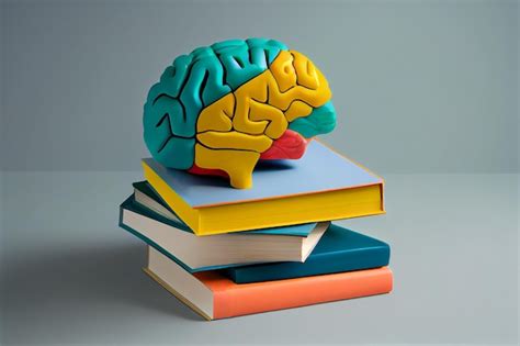 Premium Ai Image Human Brain With Books Self Care And Mental Health