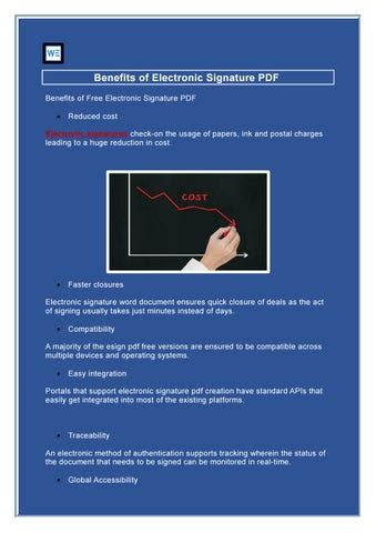 Benefits of Electronic Signature PDF by Wesignature - Issuu