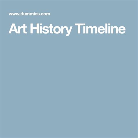 Art History Timeline | Art history timeline, History timeline, Art history