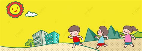 Cartoon Style Opening School Season Primary School Opening Poster