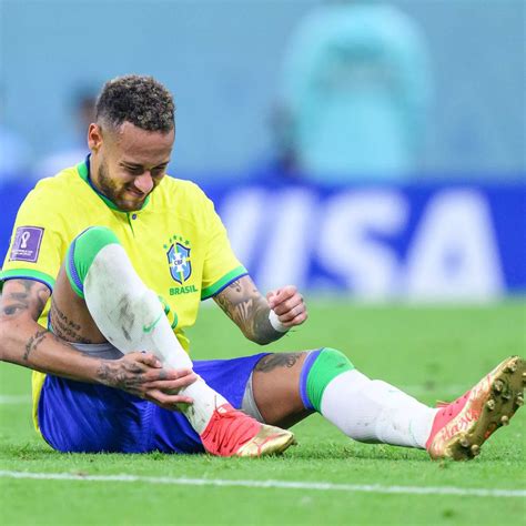 Neymar Pictured With Swollen Ankle In Huge World Cup Injury Scare For