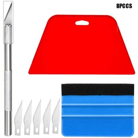 Kit d outils de lissage de papier peint 8 piècesRaclette en Vinyle