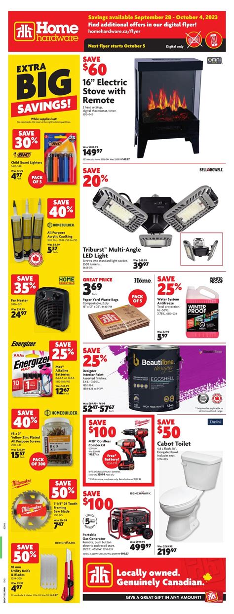 Home Hardware Atlantic Flyer September 28 To October 4