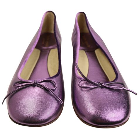 Kate Spade Purple Metallic Leather Ballerina Flats At 1stdibs Purple