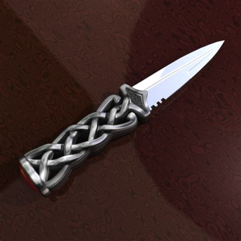 3d scottish dirk dagger