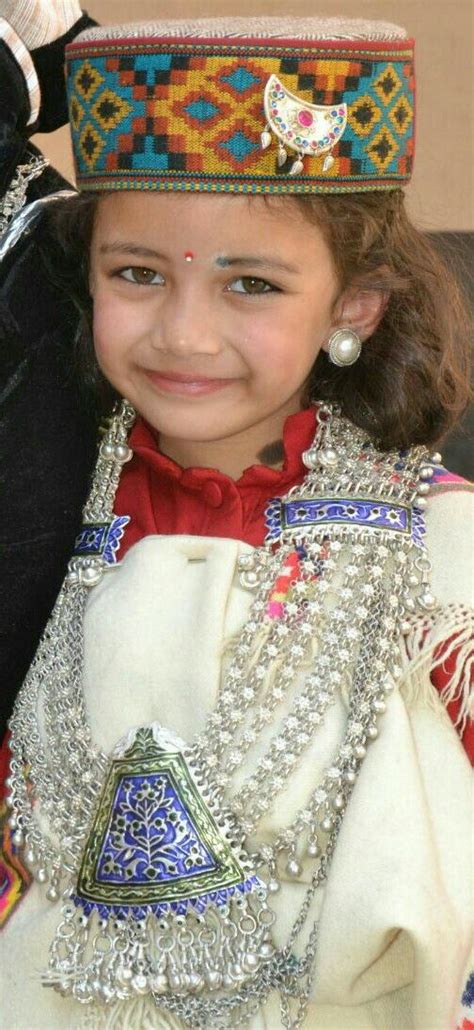 The Girl In Traditional Kullu Dress And Kullu Cap With Fully Handmade