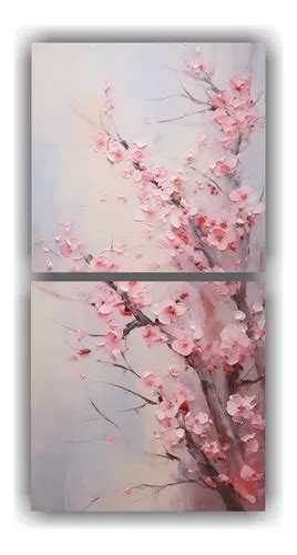 120x60cm Cuadro Abstracto Cerezo Flor Sakura Calidad Detalle Cuotas