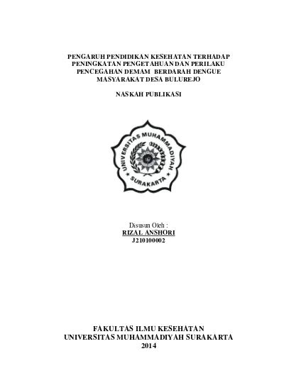 PENGARUH PENDIDIKAN KESEHATAN TERHADAP PENINGKATAN PENGETAHUAN DAN