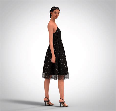 Women Dress Clo3d Modelo 3d Turbosquid 2008978