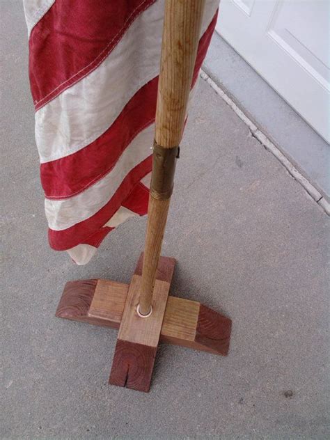 Wooden Flag Stand Portable And Weatherproof