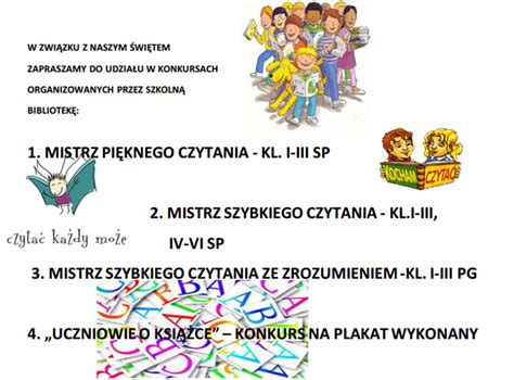 Miesi C Bibliotek Szkolnych Zesp Edukacyjny W Trzebiechowie