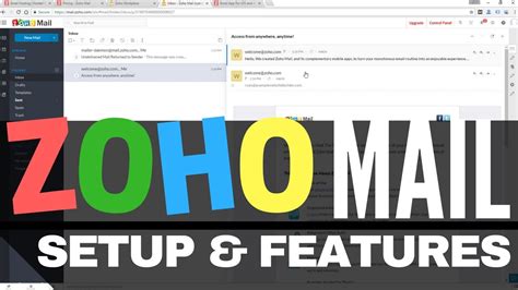 Zoho Mail Setup Walkthrough And Features What You Get For Free Youtube