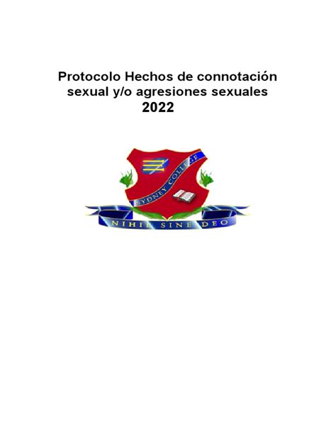 Protocolo Hechos De Connotación Sexual Y O Agresiones Sexuales 11