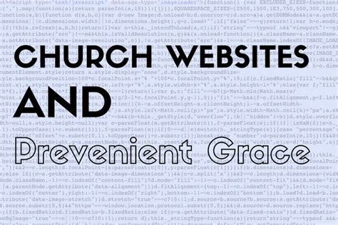 Church Websites and Prevenient Grace - PastorWill.net